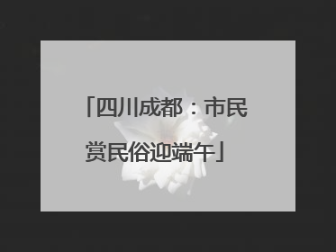 四川成都：市民赏民俗迎端午