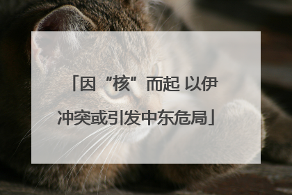 因“核”而起 以伊冲突或引发中东危局