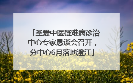 圣爱中医疑难病诊治中心专家恳谈会召开，分中心6月落地澄江