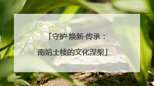 守护·焕新·传承：南靖土楼的文化涅槃