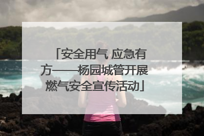 安全用气 应急有方——杨园城管开展燃气安全宣传活动