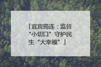 宜宾筠连：监督“小切口”守护民生“大幸福”