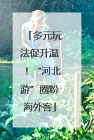 多元玩法促升温！“河北游”圈粉海外客