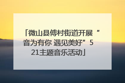 微山县傅村街道开展“音为有你 遇见美好”521主题音乐活动