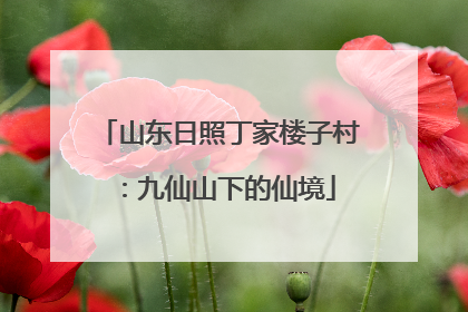 山东日照丁家楼子村：九仙山下的仙境