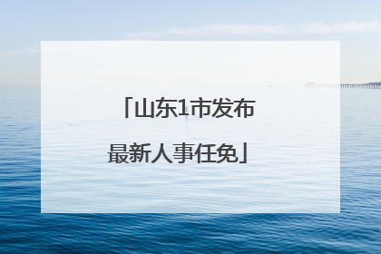 山东1市发布最新人事任免