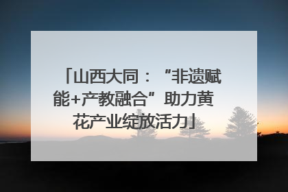 山西大同：“非遗赋能+产教融合”助力黄花产业绽放活力