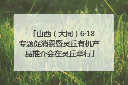 山西（大同）6·18专题促消费暨灵丘有机产品推介会在灵丘举行