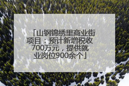 山钢锦绣里商业街项目：预计新增税收700万元，提供就业岗位900余个