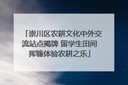 崇川区农耕文化中外交流站点揭牌 留学生田间挥镰体验农耕之乐