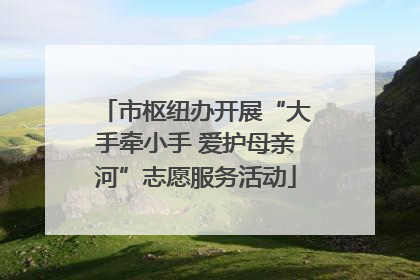 市枢纽办开展“大手牵小手 爱护母亲河”志愿服务活动