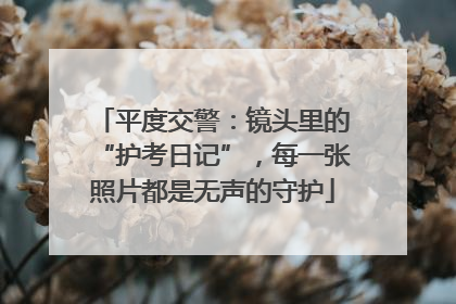 平度交警：镜头里的“护考日记”，每一张照片都是无声的守护