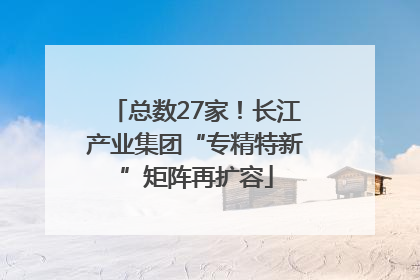 总数27家！长江产业集团“专精特新”矩阵再扩容