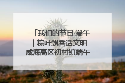我们的节日·端午｜粽叶飘香话文明 威海高区初村镇端午系列活动亮点纷呈