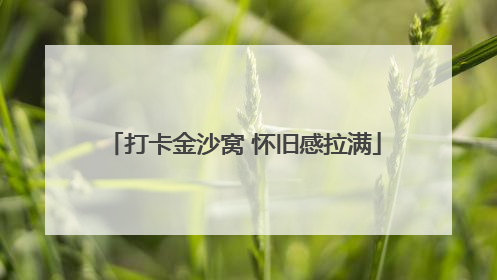 打卡金沙窝 怀旧感拉满