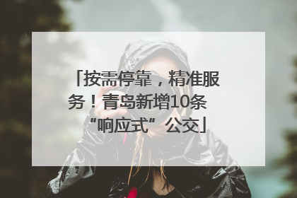 按需停靠，精准服务！青岛新增10条“响应式”公交