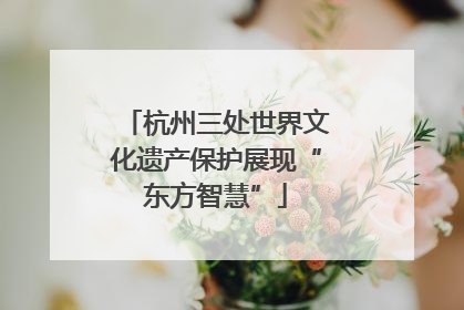 杭州三处世界文化遗产保护展现“东方智慧”
