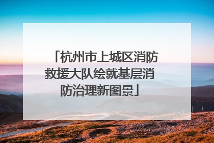 杭州市上城区消防救援大队绘就基层消防治理新图景