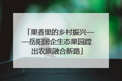 果香里的乡村振兴——岳阳国企生态果园蹚出农旅融合新路