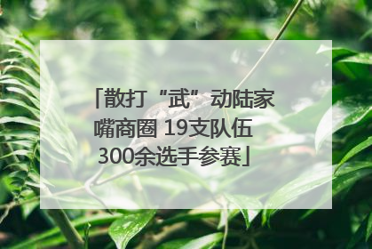 散打“武”动陆家嘴商圈 19支队伍300余选手参赛