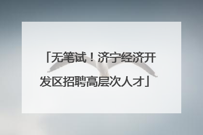 无笔试！济宁经济开发区招聘高层次人才