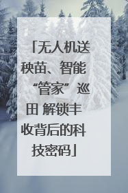 无人机送秧苗、智能“管家”巡田 解锁丰收背后的科技密码