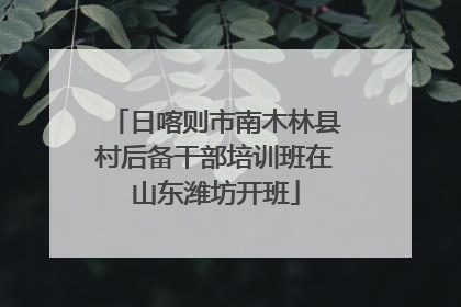 日喀则市南木林县村后备干部培训班在山东潍坊开班