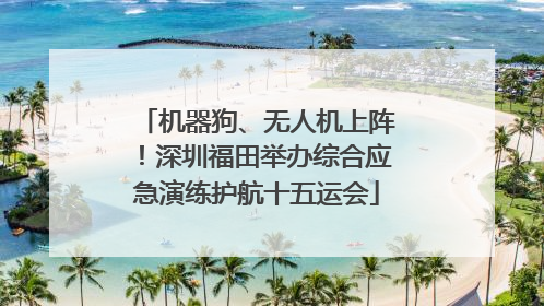 机器狗、无人机上阵！深圳福田举办综合应急演练护航十五运会