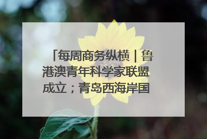 每周商务纵横｜鲁港澳青年科学家联盟成立；青岛西海岸国际能源自贸港启用