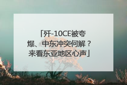 歼-10CE被夸爆、中东冲突何解？来看东亚地区心声