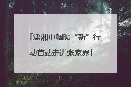 潇湘巾帼暖“新”行动首站走进张家界