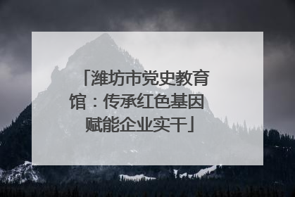 潍坊市党史教育馆：传承红色基因 赋能企业实干