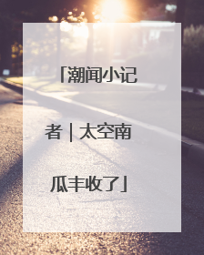 潮闻小记者｜太空南瓜丰收了