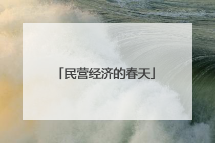 民营经济的春天