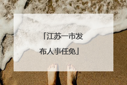 江苏一市发布人事任免