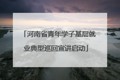 河南省青年学子基层就业典型巡回宣讲启动