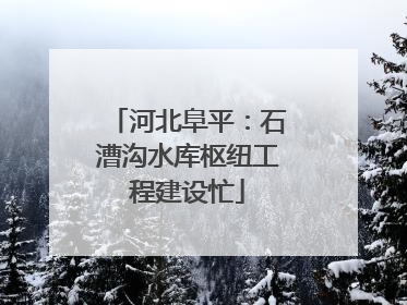 河北阜平：石漕沟水库枢纽工程建设忙