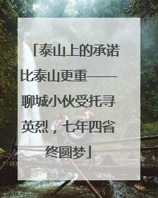 泰山上的承诺比泰山更重——聊城小伙受托寻英烈，七年四省终圆梦