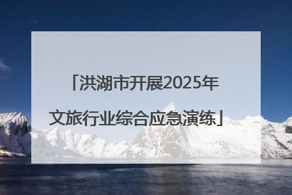 洪湖市开展2025年文旅行业综合应急演练