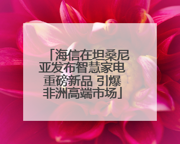 海信在坦桑尼亚发布智慧家电重磅新品 引爆非洲高端市场