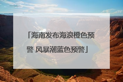 海南发布海浪橙色预警 风暴潮蓝色预警