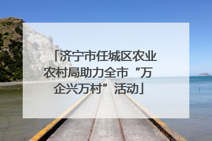 济宁市任城区农业农村局助力全市“万企兴万村”活动