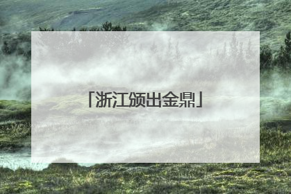 浙江颁出金鼎