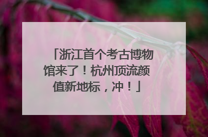 浙江首个考古博物馆来了！杭州顶流颜值新地标，冲！