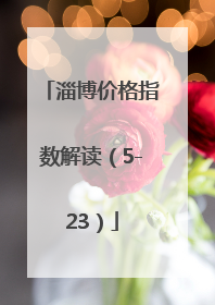 淄博价格指数解读（5-23）