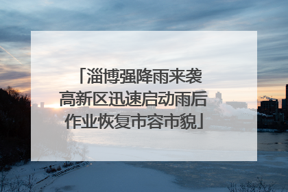 淄博强降雨来袭 高新区迅速启动雨后作业恢复市容市貌