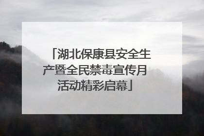 湖北保康县安全生产暨全民禁毒宣传月活动精彩启幕