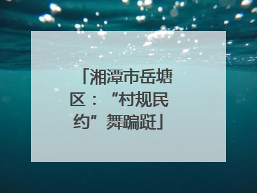 湘潭市岳塘区：“村规民约”舞蹁跹