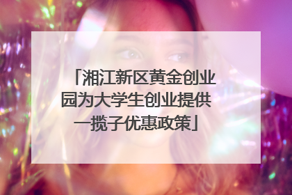 湘江新区黄金创业园为大学生创业提供一揽子优惠政策