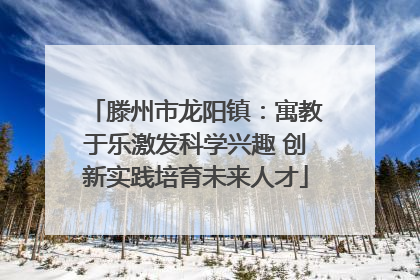 滕州市龙阳镇：寓教于乐激发科学兴趣 创新实践培育未来人才
